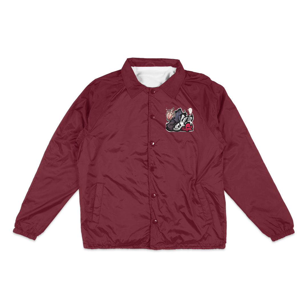 Predator's Inheritance Coach Jacket - Burgundy