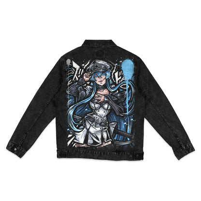 Frostbound Tyrant Denim Jacket - Black