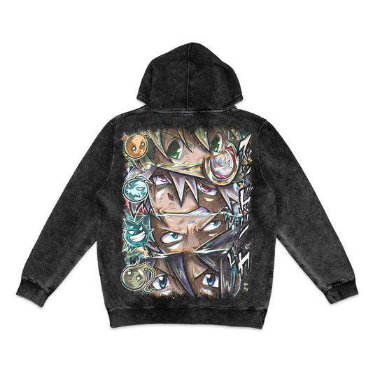 Souls Unleashed Mineral Wash Hoodie - Black