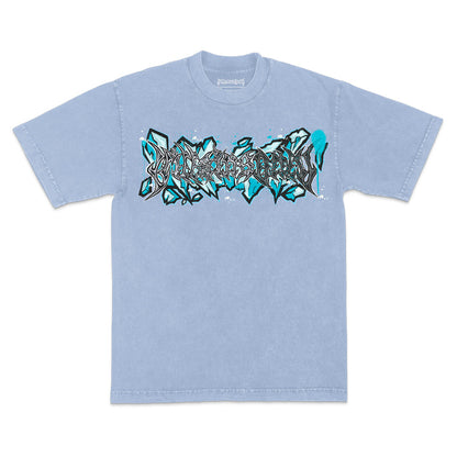 Frostbound Tyrant Heavyweight Mineral Wash Tee - Arctic