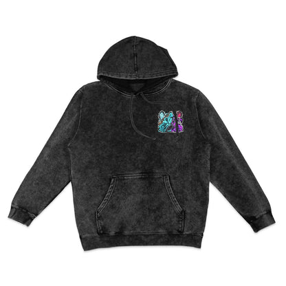 Overpowered Mineral Wash Hoodie - Black