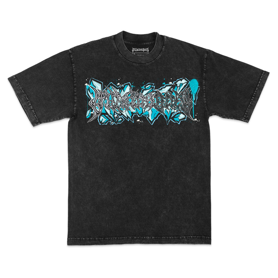 Frostbound Tyrant Heavyweight Mineral Wash Tee - Black