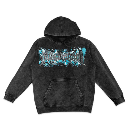 Frostbound Tyrant Mineral Wash Hoodie - Black