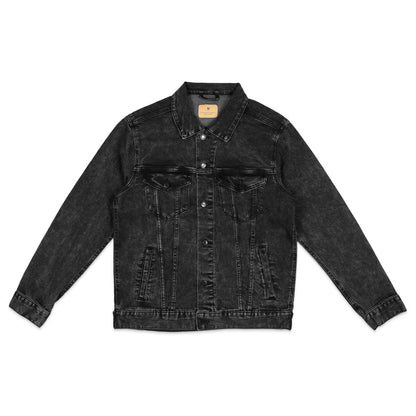 Frostbound Tyrant Denim Jacket - Black