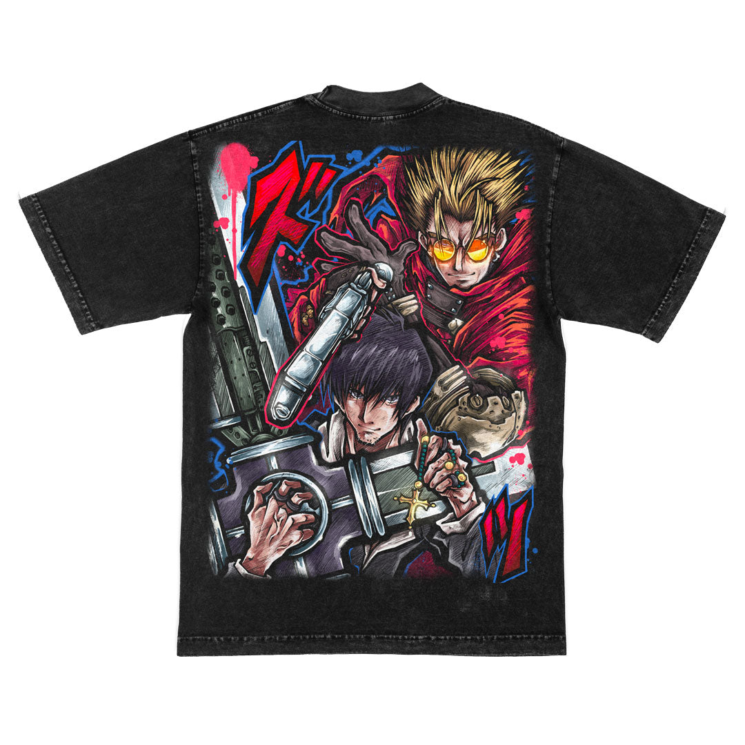 Crossfire Saints Heavyweight Mineral Wash Tee - Black