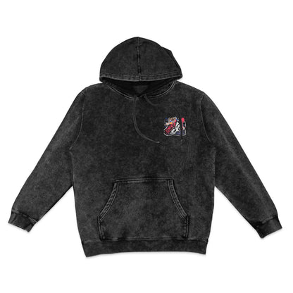 Crossfire Saints Mineral Wash Hoodie - Black