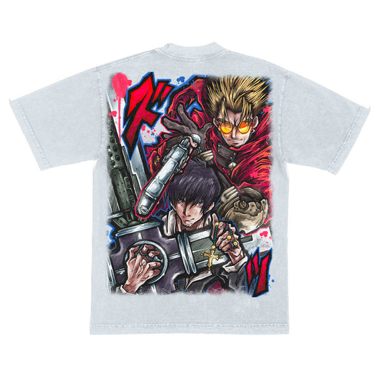 Crossfire Saints Heavyweight Mineral Wash Tee - Ice Grey