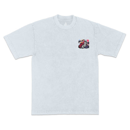 Crossfire Saints Heavyweight Mineral Wash Tee - Ice Grey